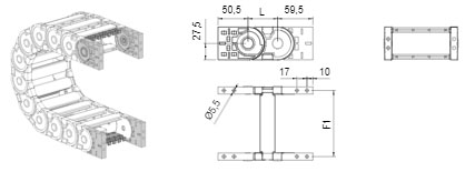 Brevetti Пластиковая кабельная цепь 660A